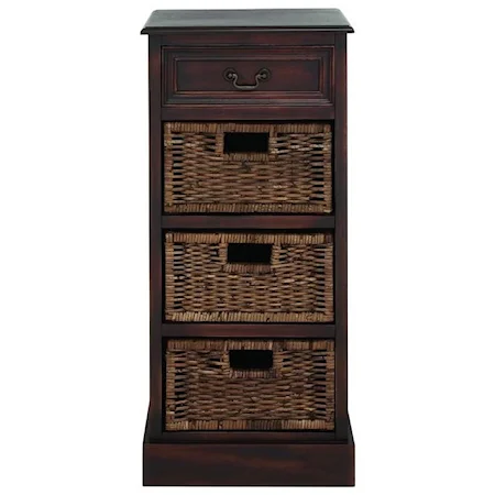 Wood 3 Basket Chest